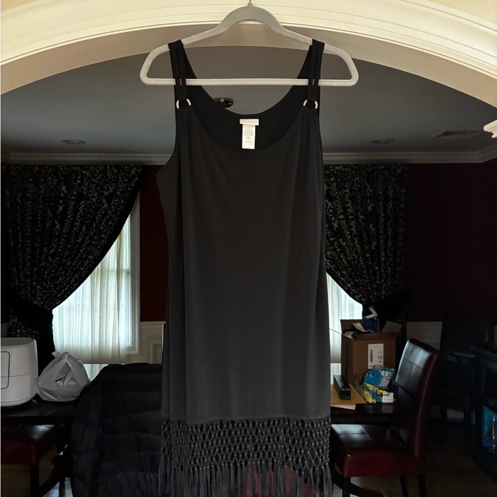 Dotti Black Fringe Dress